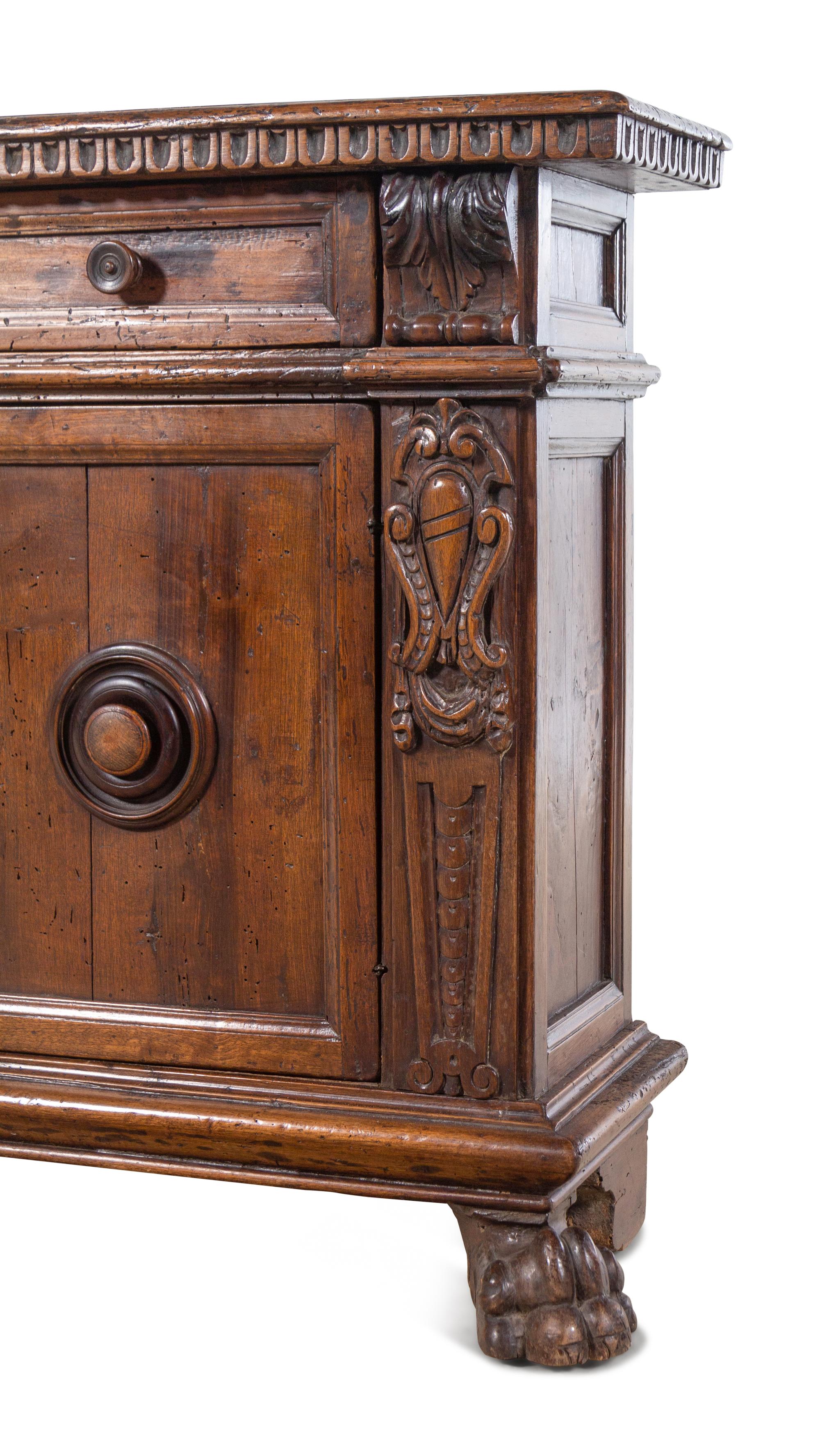 A Baroque Carved Walnut Cabinet