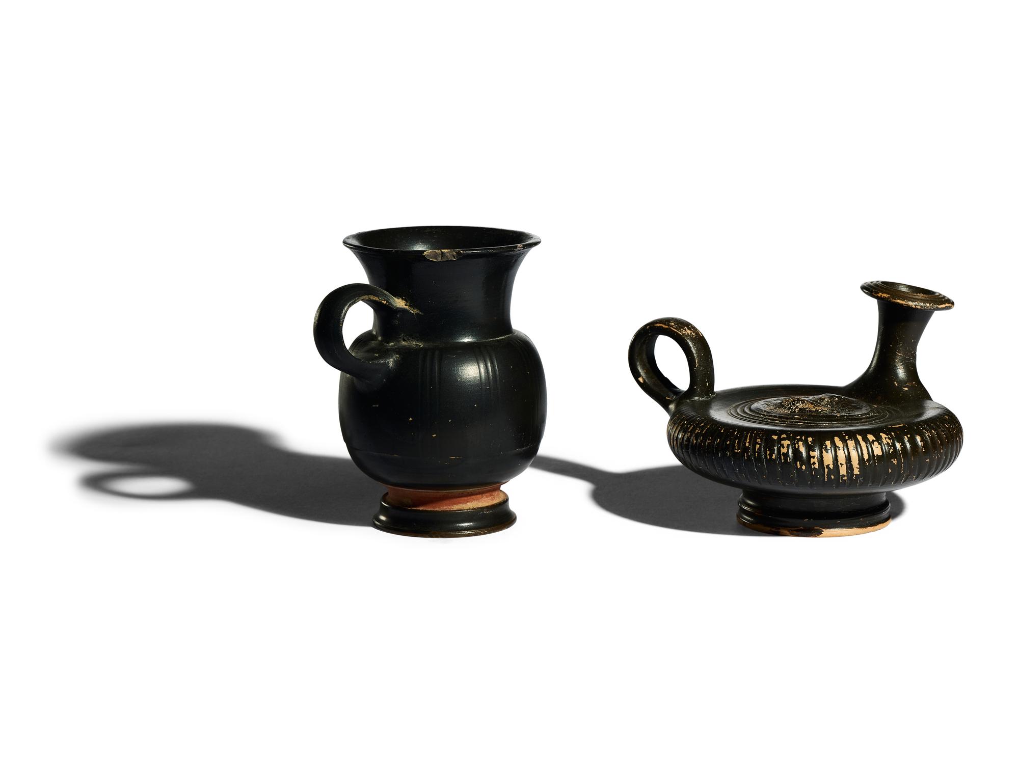 Two Campanian Black-Glazed Vessels