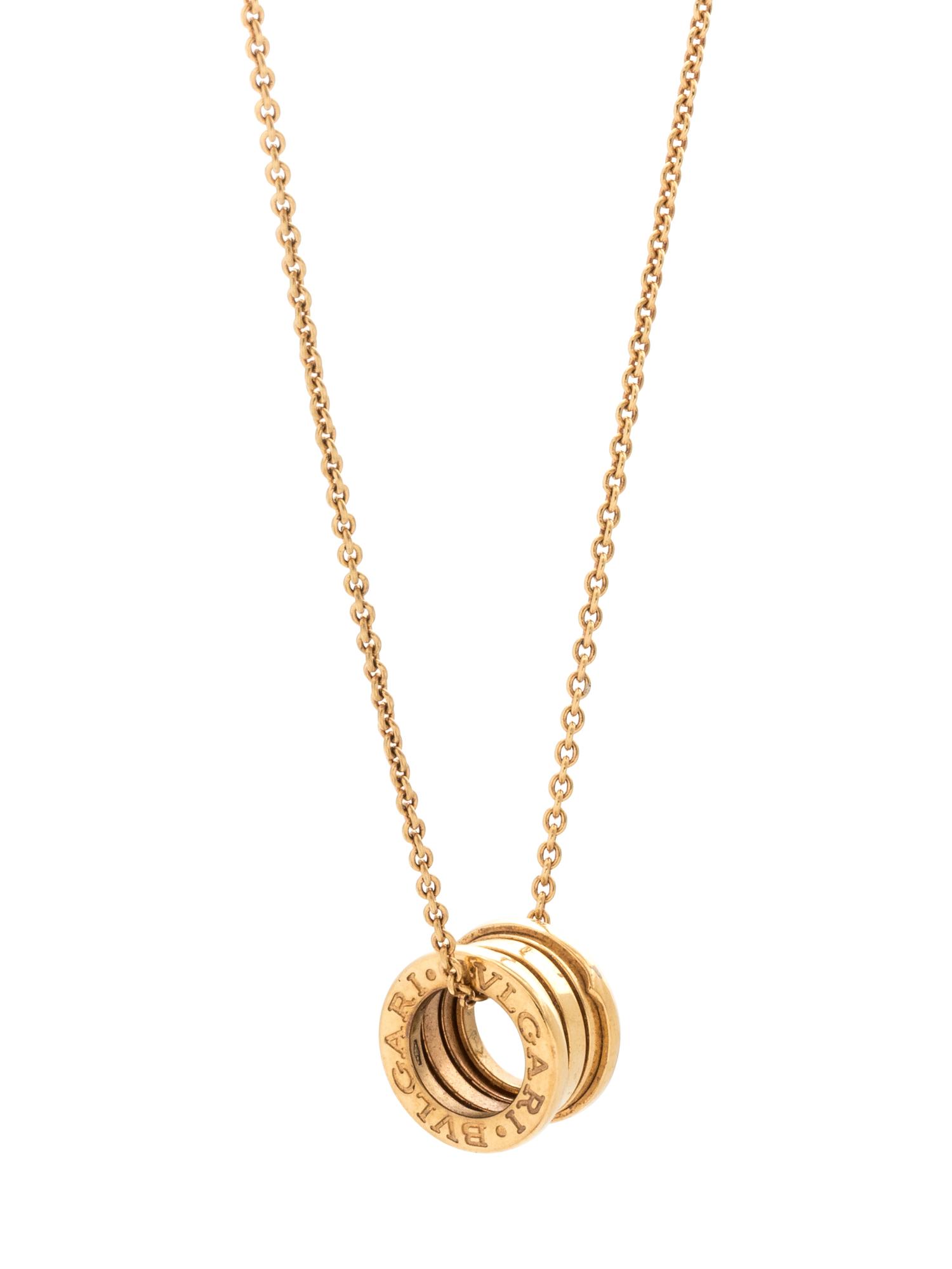 BVLGARI, YELLOW GOLD 'B. ZERO 1' PENDANT/NECKLACE