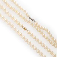 TWO CULTURED PEARL NECKLACES