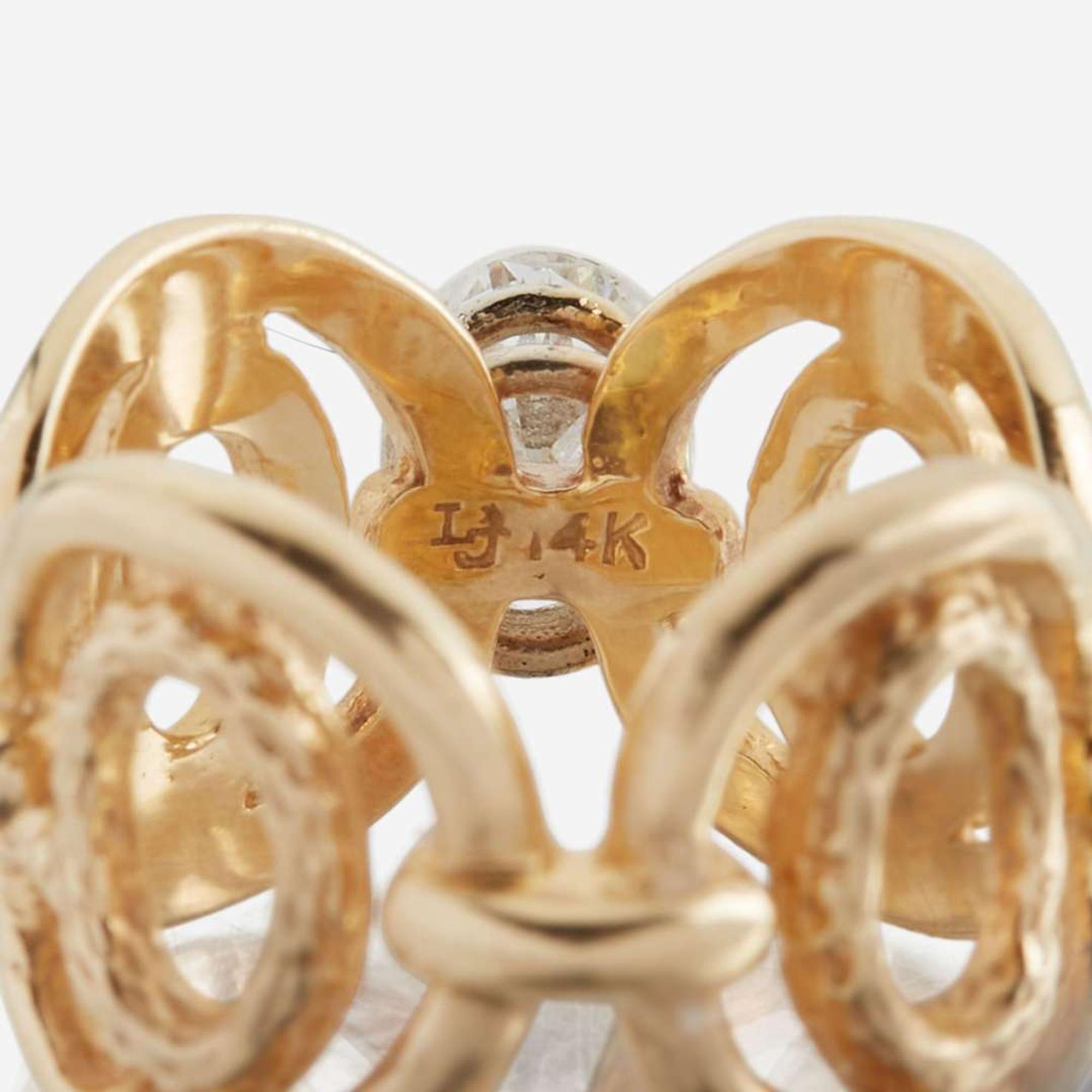 A diamond and gold ring