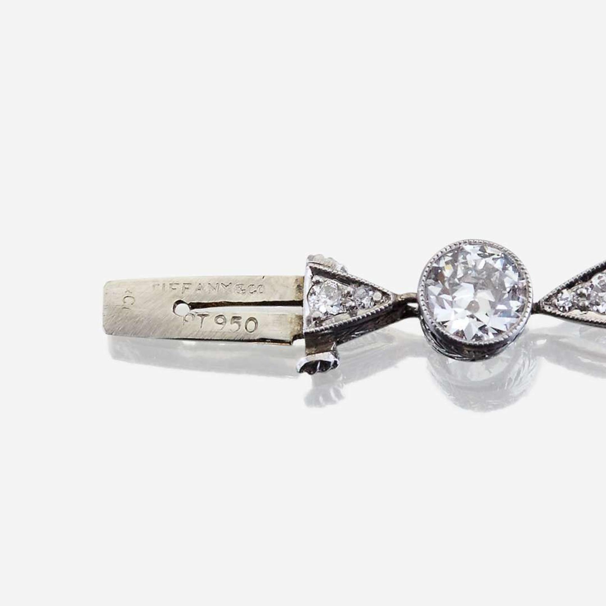 An Art Deco diamond and platinum bracelet, Tiffany & Co.