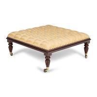 A Large William IV Style Button-Tufted Ottoman