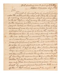 TAYLOR, Zachary (1784-1850). Autograph letter signed ("Z. Taylor"), as Lieutenant Colonel in the U. S. Army, to Hon. J. H. Eaton. Fort Snelling "near the falls of St. Anthony," 6 July 1829.