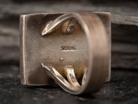 Silver Earrings with Inlay
