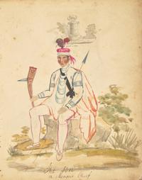 [Native Americana] [Lewis, James Otto] Schweighofer, Julius. Near-Contemporary Sketchbook of Images from James Otto Lewis' "Aboriginal Port Folio"