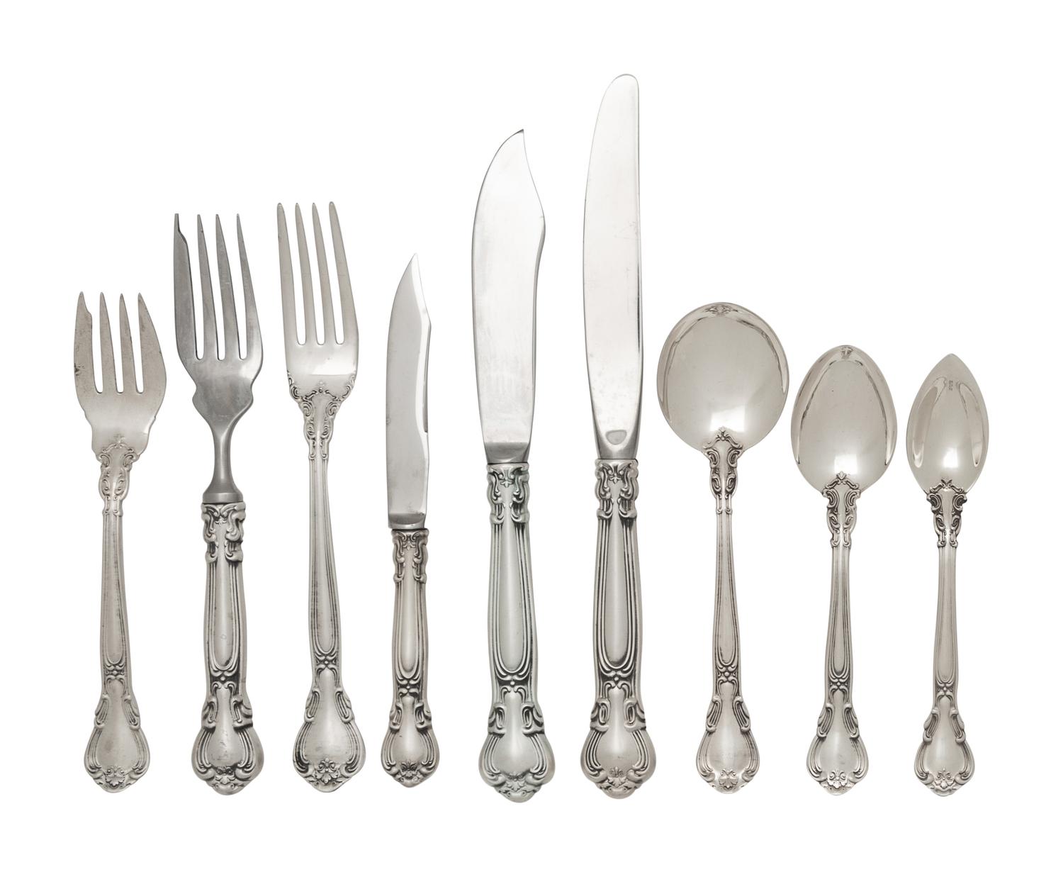 An American Silver Flatware Service