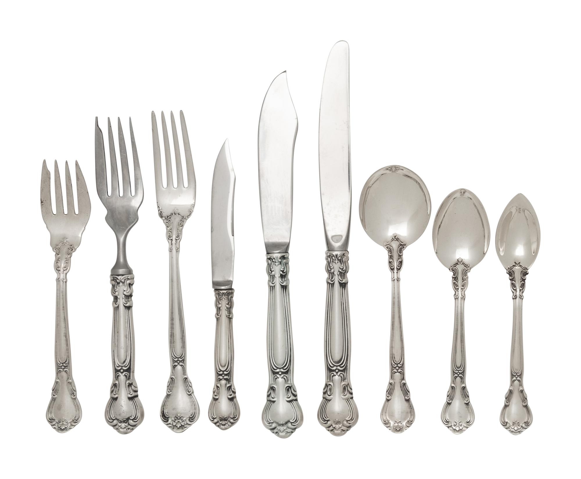 An American Silver Flatware Service