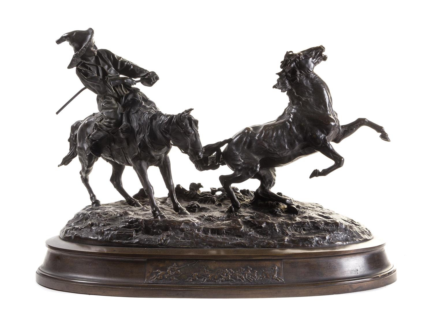 Evgeny Aleksandrovich Lansere, (Russian, 1848-1886), Capture of a Wild Kirghiz Horse