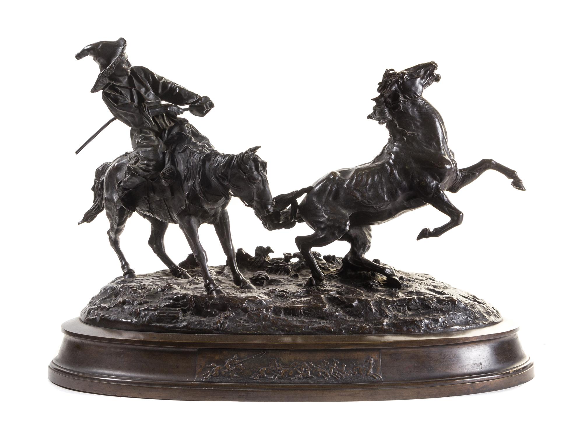 Evgeny Aleksandrovich Lansere, (Russian, 1848-1886), Capture of a Wild Kirghiz Horse