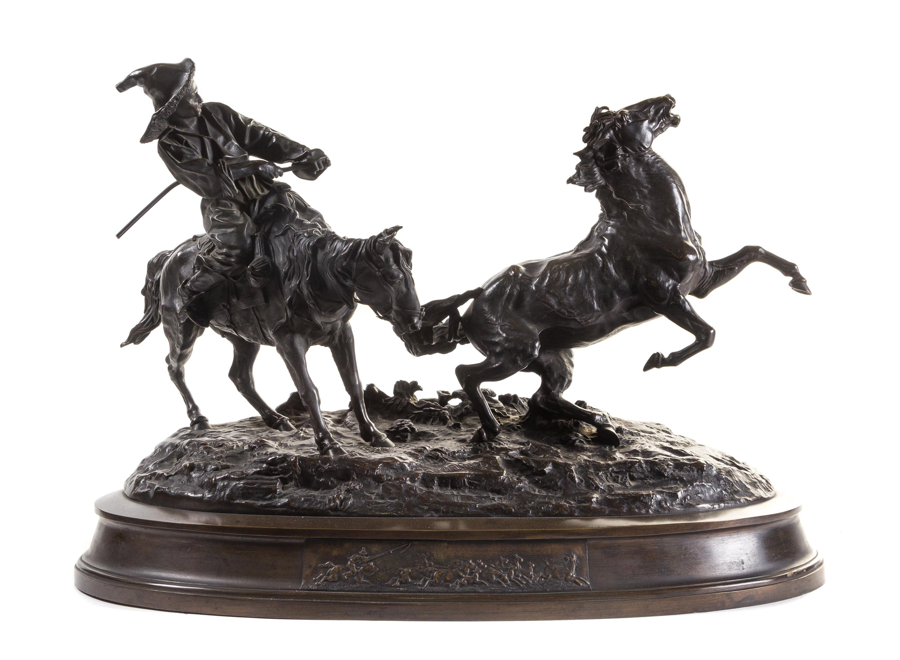 Evgeny Aleksandrovich Lansere, (Russian, 1848-1886), Capture of a Wild Kirghiz Horse