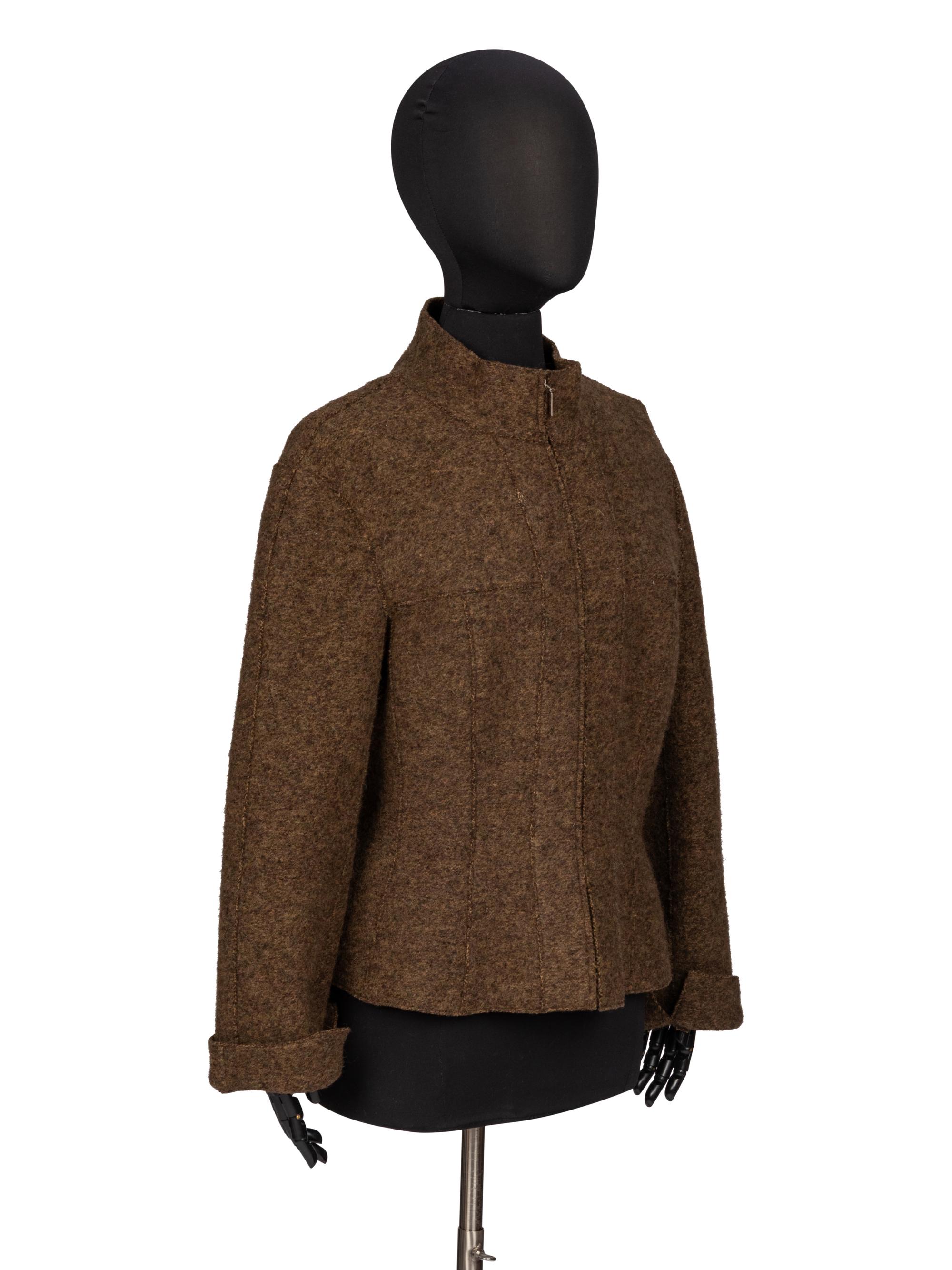 Chanel, Olive Felted Wool Jacket