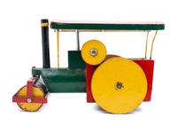 A Polychrome Children's Steam Roller Toy