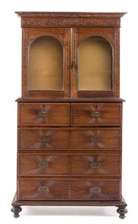 An Anglo-Indian Rosewood Cabinet Height 77 3/4 x width 42 x depth 17 1/2 inches. — LATE 19TH CENTURY