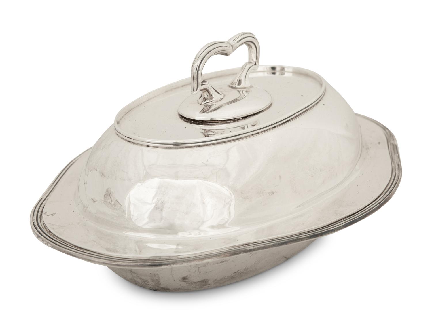 An American Silver Covered Vegetable Dish