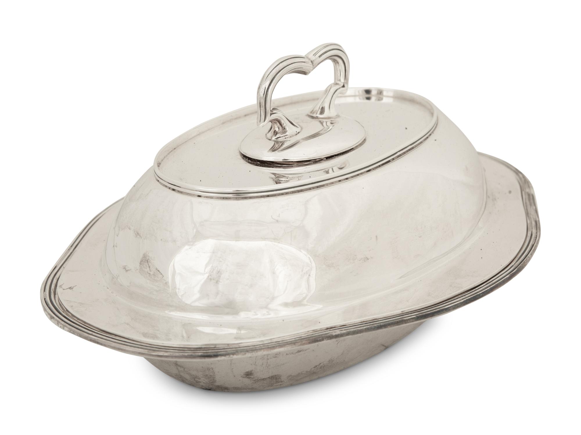 An American Silver Covered Vegetable Dish