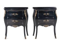 A Pair of Vangelista Mobili Gilt Metal Mounted Commodes