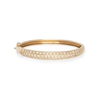 YELLOW GOLD AND DIAMOND BANGLE BRACELET