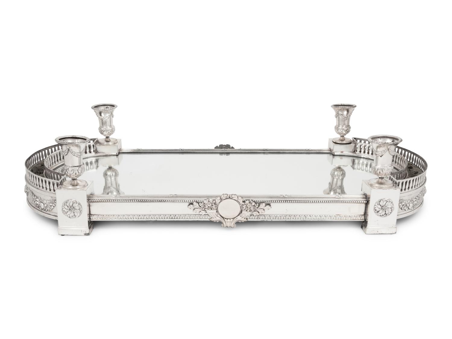 A Continental Silver-Plate Table Plateau