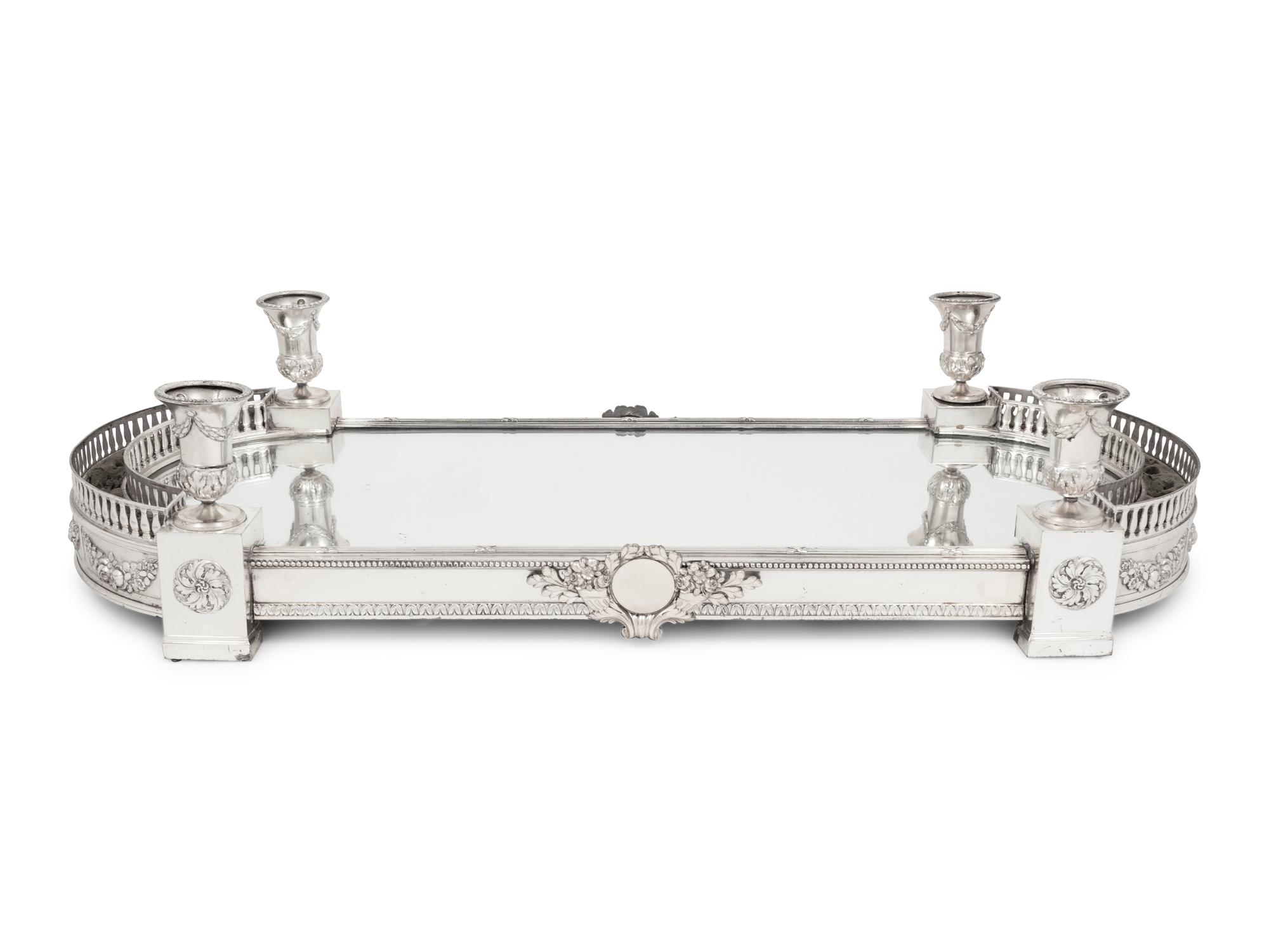A Continental Silver-Plate Table Plateau