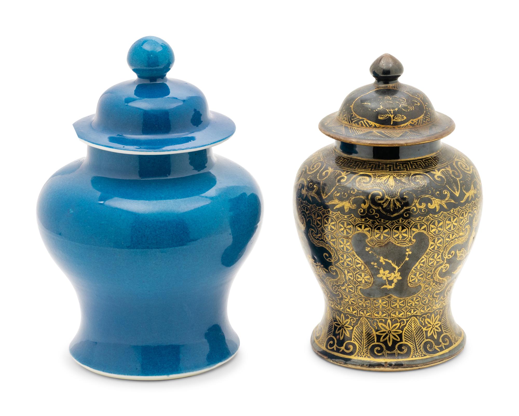 Two Chinese Porcelain Covered Jars
