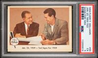 A 1959 Fleer Ted Williams Ted Signs For 1959 Baseball Card No. 68 (PSA 5 EX)