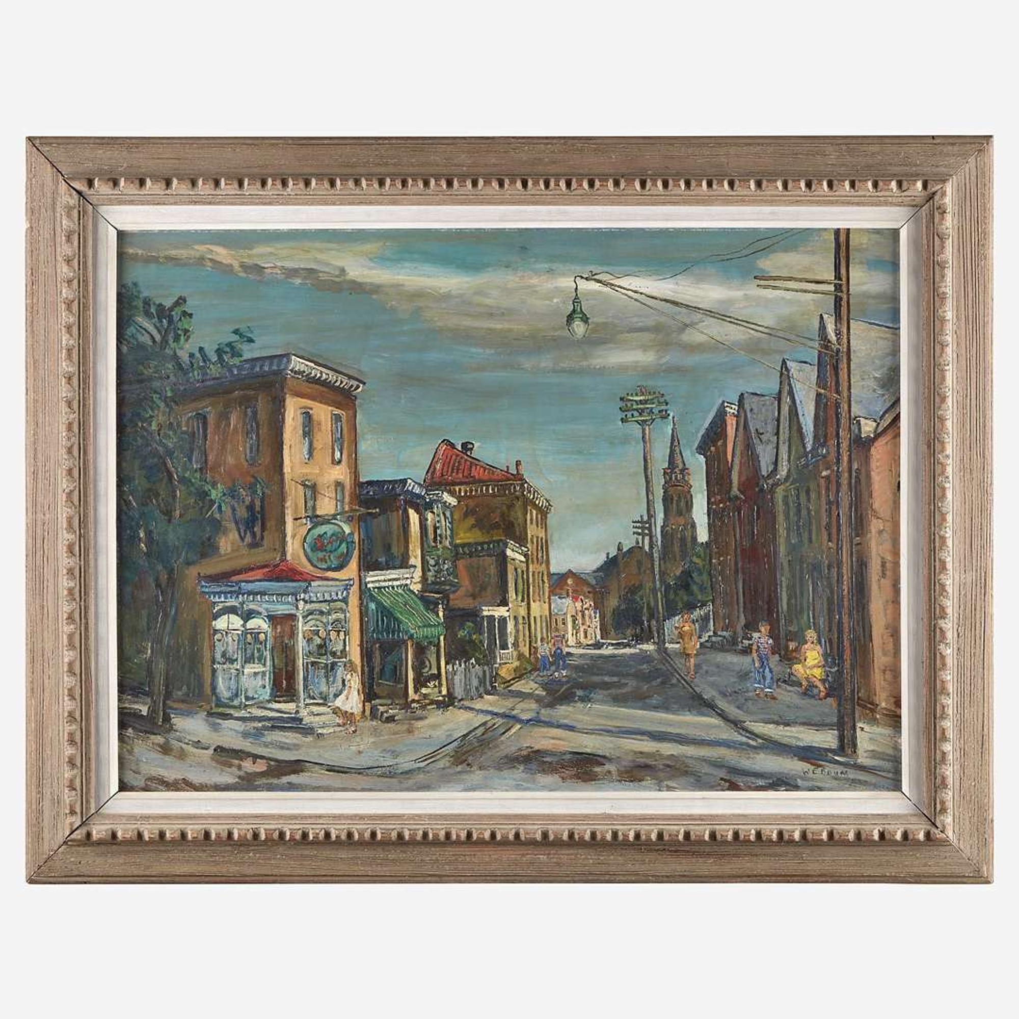 Walter Emerson Baum (American, 1884-1956) Corner Drug Store (The Corner Store)