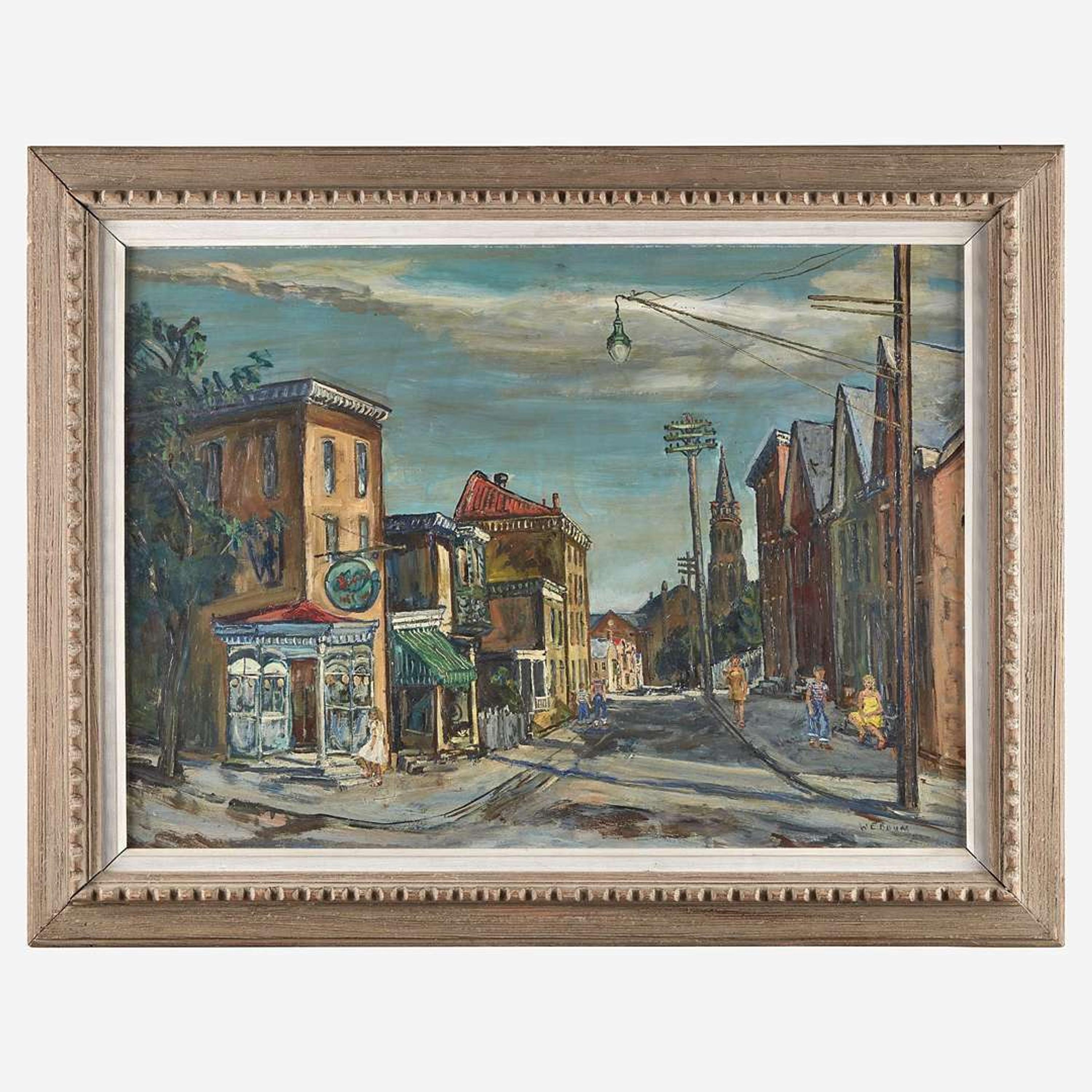 Walter Emerson Baum (American, 1884-1956) Corner Drug Store (The Corner Store)