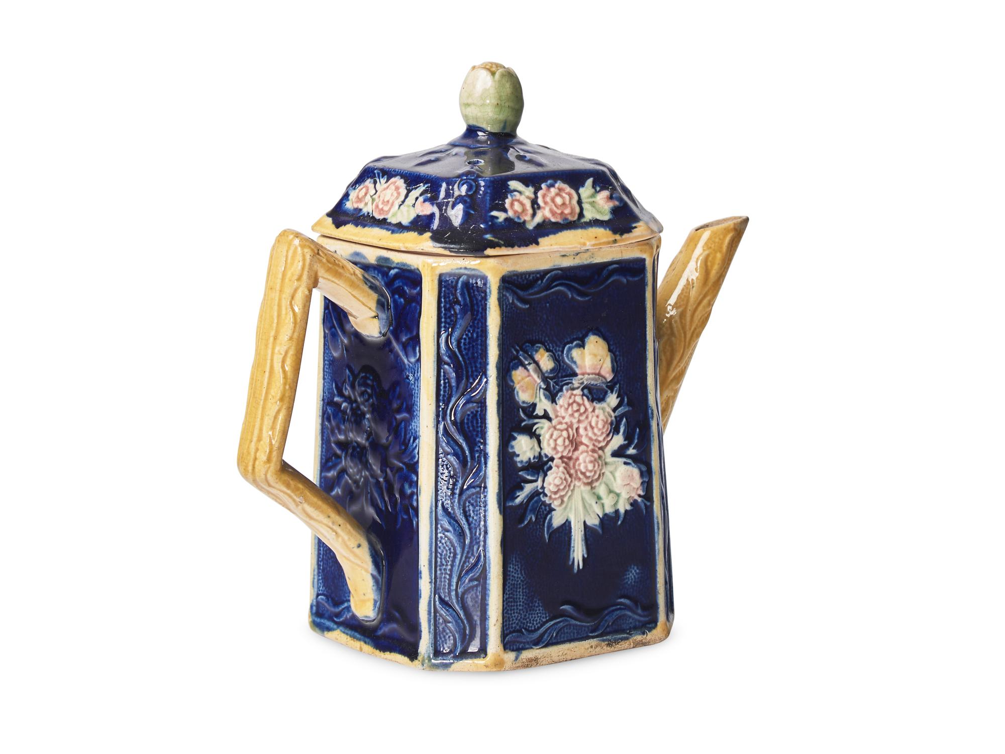 An English Majolica Coffeepot