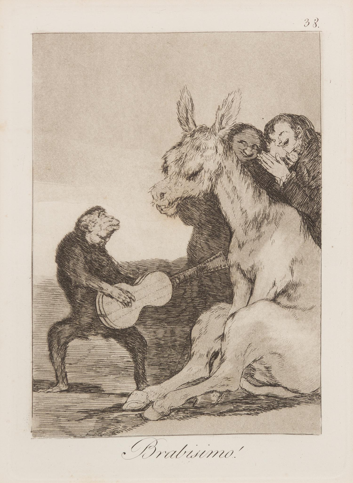 Francisco de Goya, (Spanish, 1746-1828), Brabisimo! ( pl. 38 from Los caprichos), c. 1799