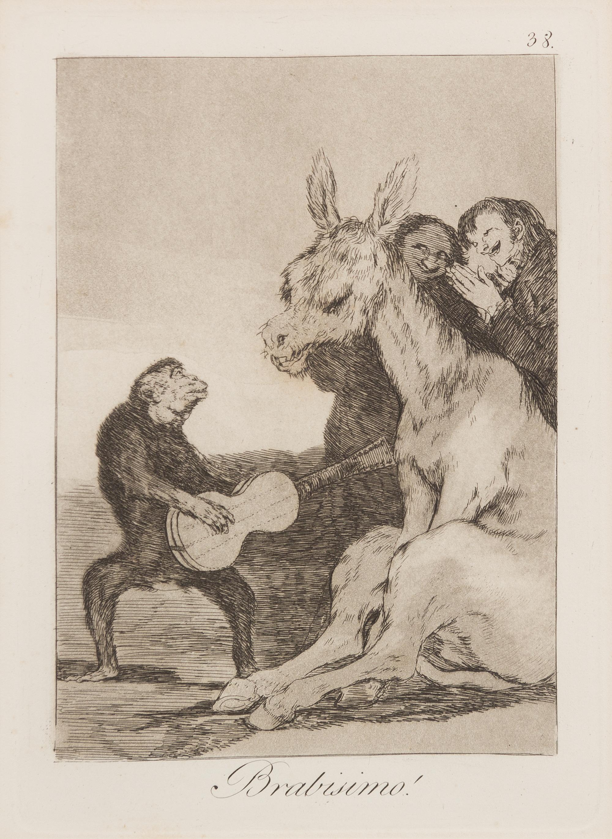 Francisco de Goya, (Spanish, 1746-1828), Brabisimo! ( pl. 38 from Los caprichos), c. 1799
