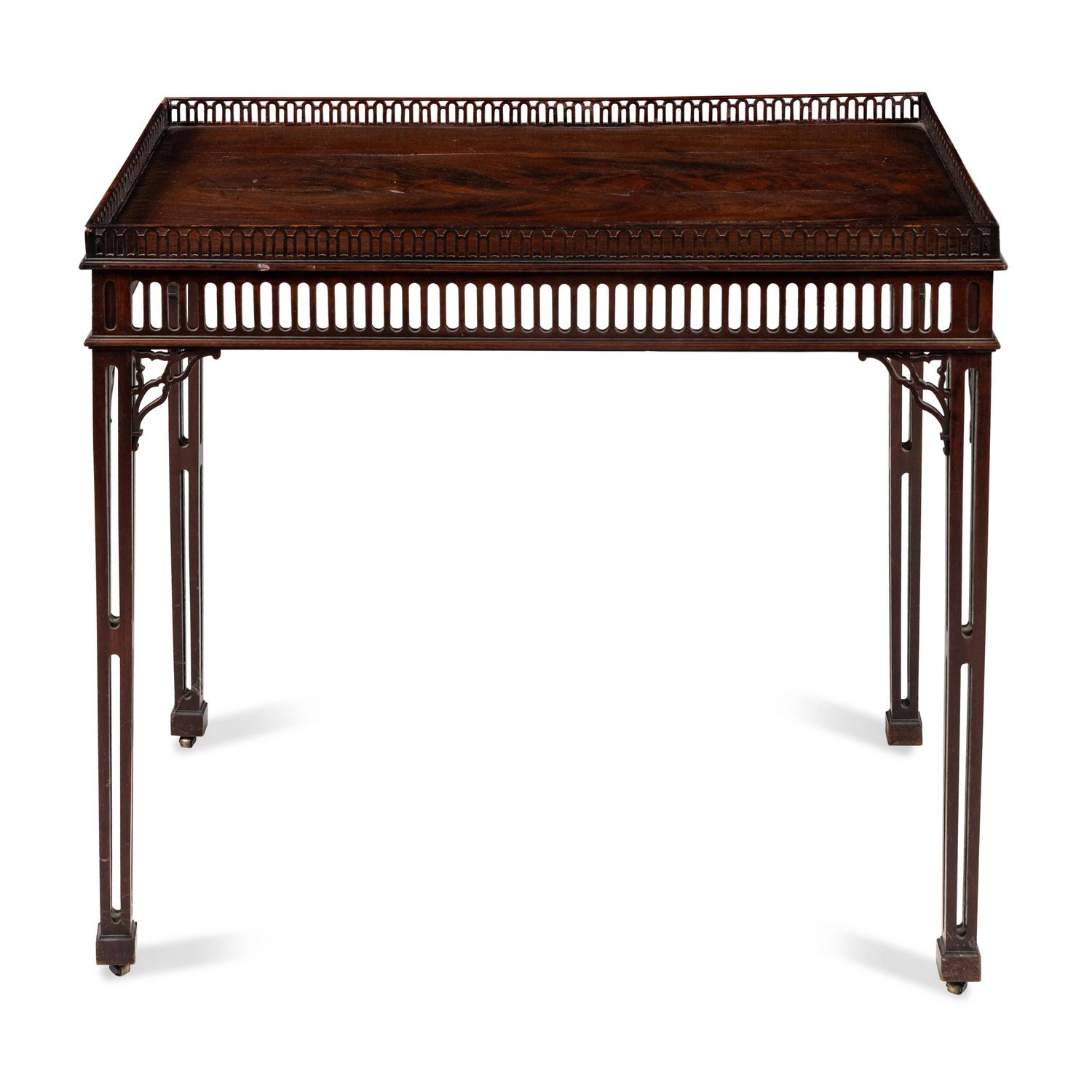 A George III Style Mahogany Silver Table