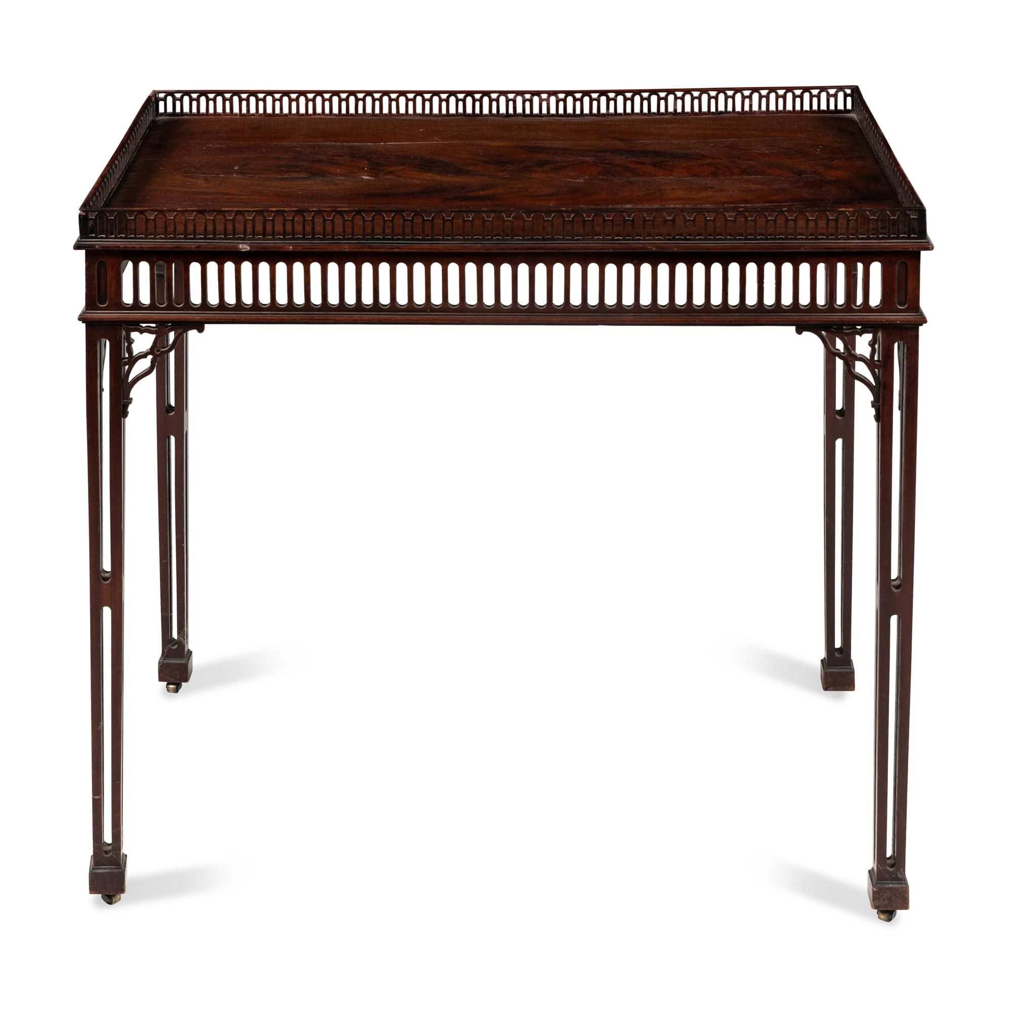 A George III Style Mahogany Silver Table