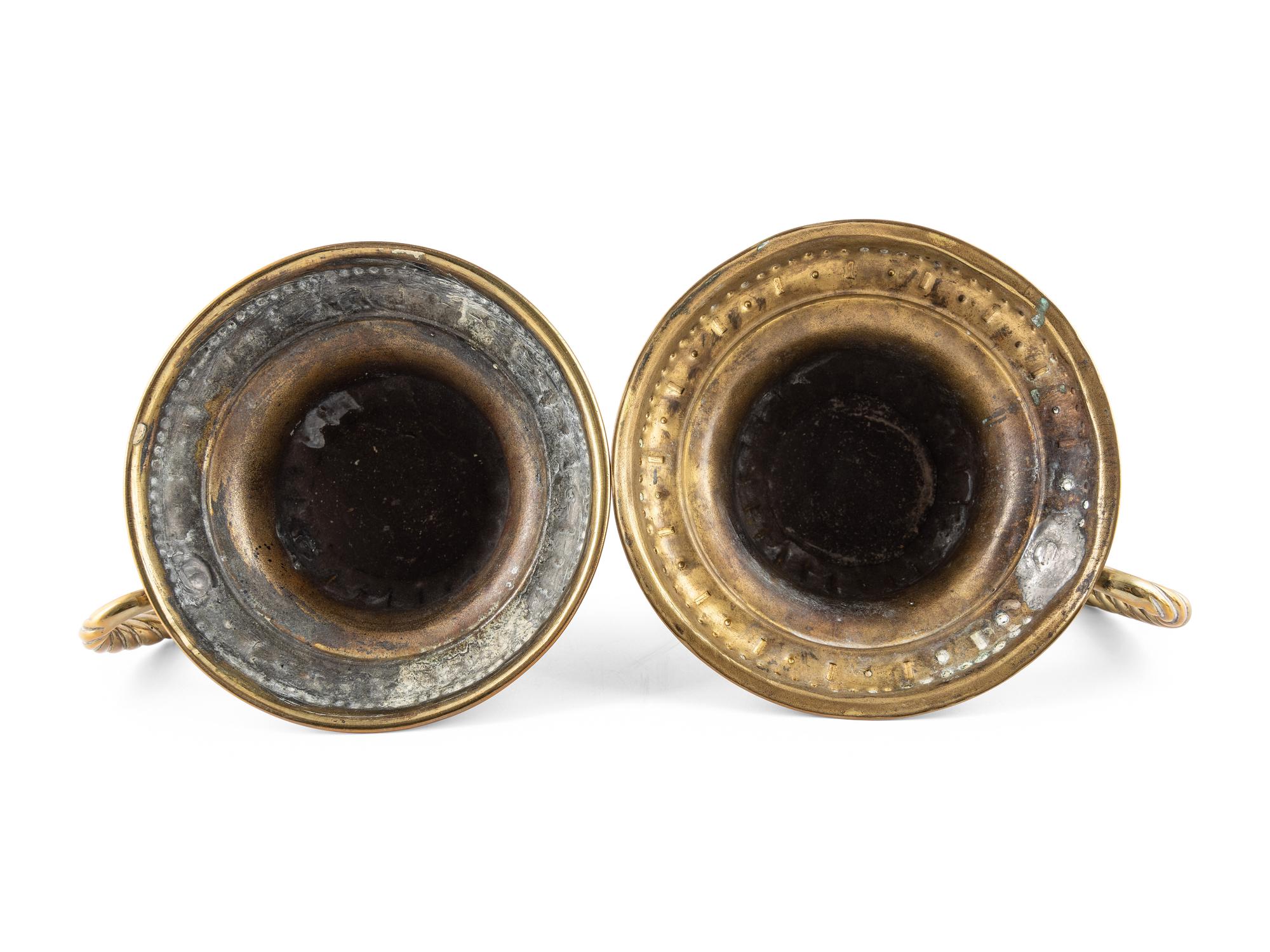 A Group of Brass Candlesticks