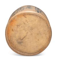 A Colvin, Hall, and Cowan Six-Gallon 'At Station' Script Decorated Stoneware Crock