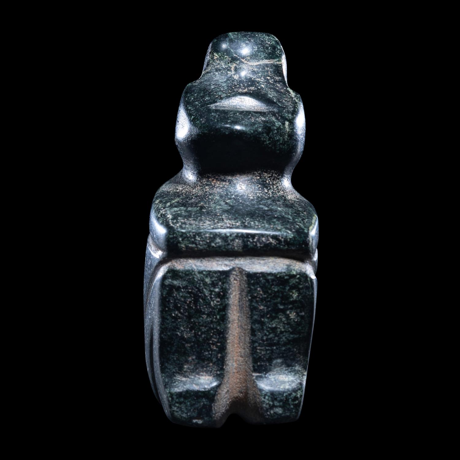 A Mezcala Jade Seated Figure