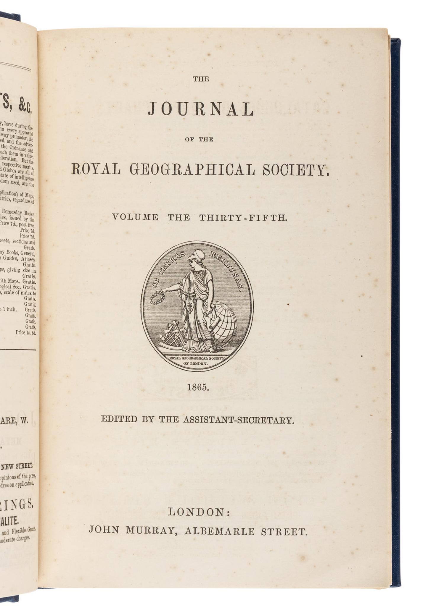 [TRAVEL & EXPLORATION]. [BURTON, Richard Francis, Sir (1821-1890)]. A group of 8 works related to exploration and scientific journals, comprising: