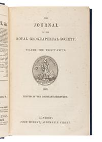 [TRAVEL & EXPLORATION]. [BURTON, Richard Francis, Sir (1821-1890)]. A group of 8 works related to exploration and scientific journals, comprising: