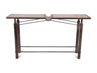 A French Bronze Pink Granite Inset Top Console Table — 20TH CENTURY