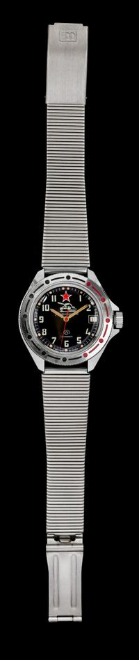 A Vintage Steel Komandirskie Wristwatch, Vostok, Soviet Russia,
