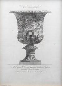 An Italian Engraving of a Marble Vase from the Pallazzo Barberini by Giovanni Batista Piranesi — 19TH CENTURY