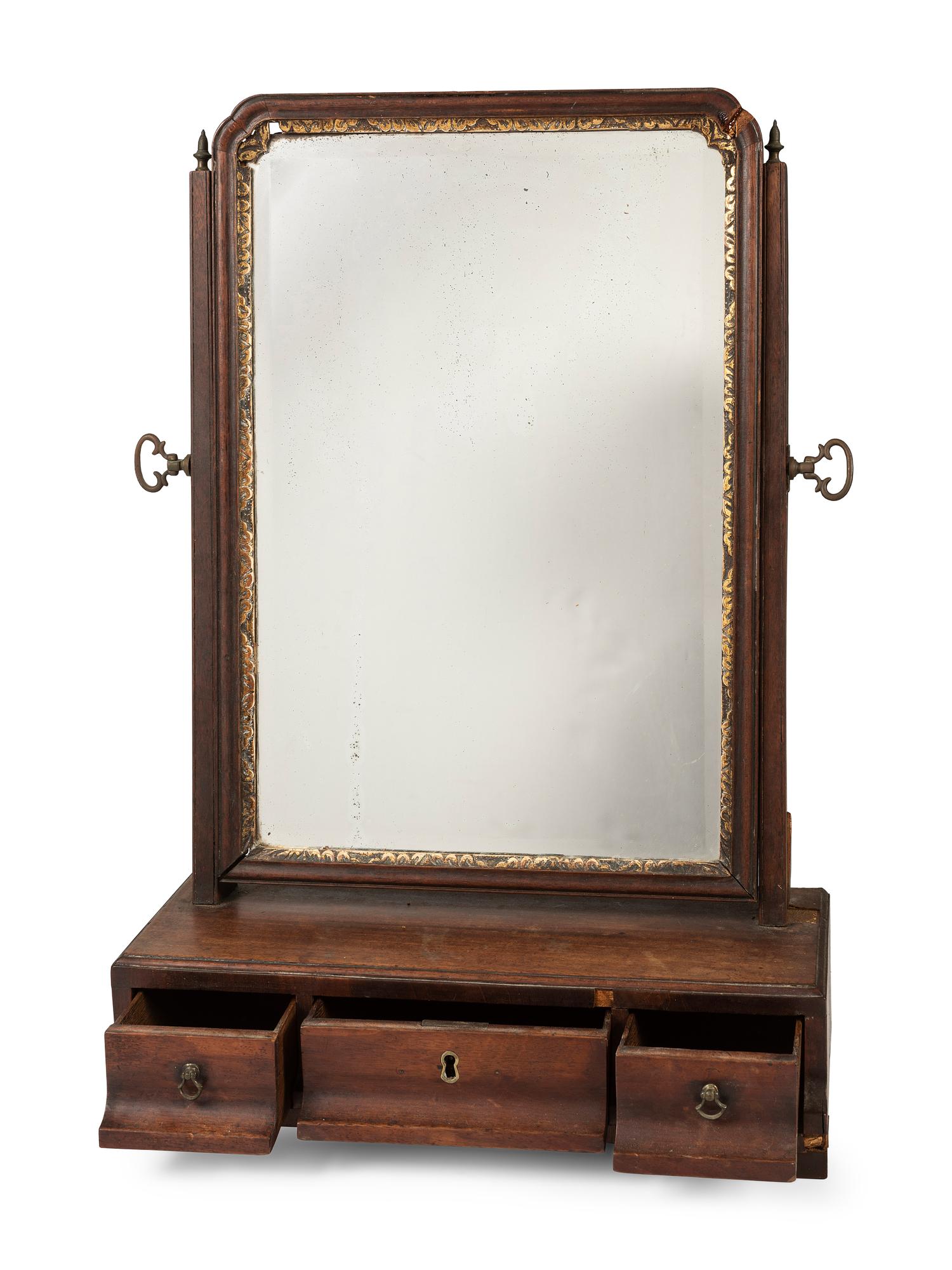 A George II Mahogany Dressing Mirror