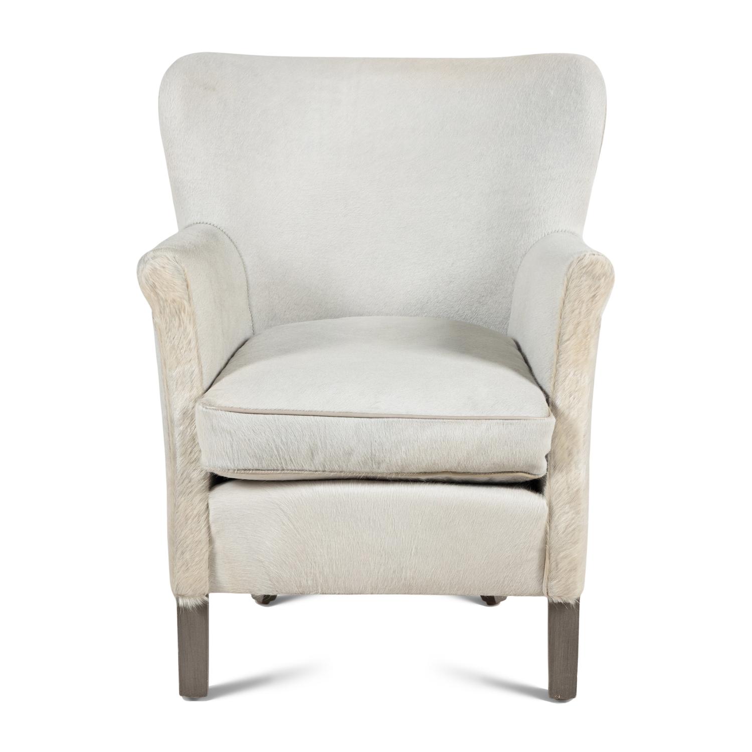 A Contemporary Cowhide Upholstered Armchair