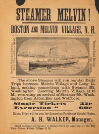 [TRANSPORTATION]. A group of 2 broadsides promoting ships, incl. the Barge Manhattan and the Steamer Melvin .