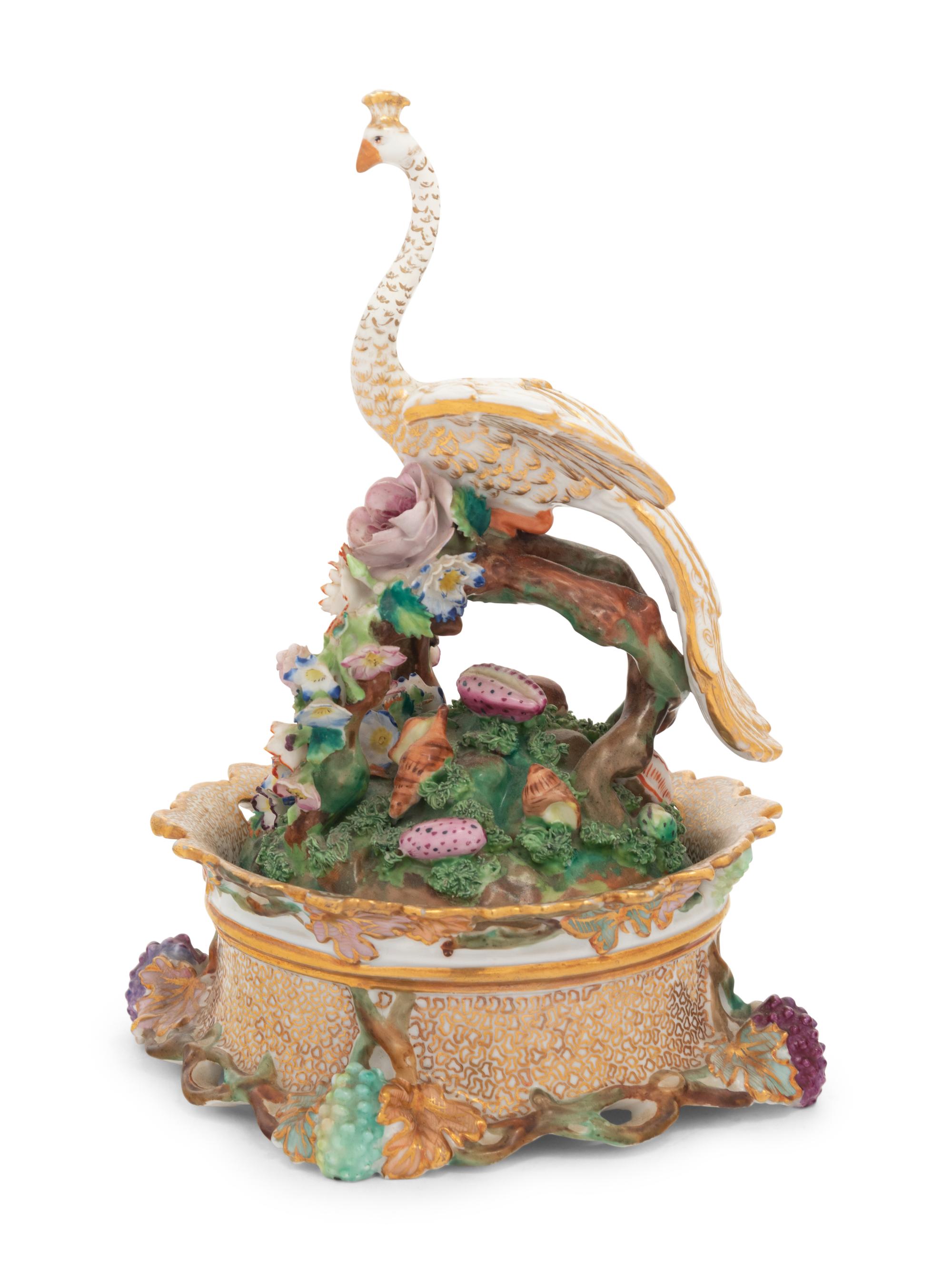 A Jacob Petit Porcelain Encrier and Cover