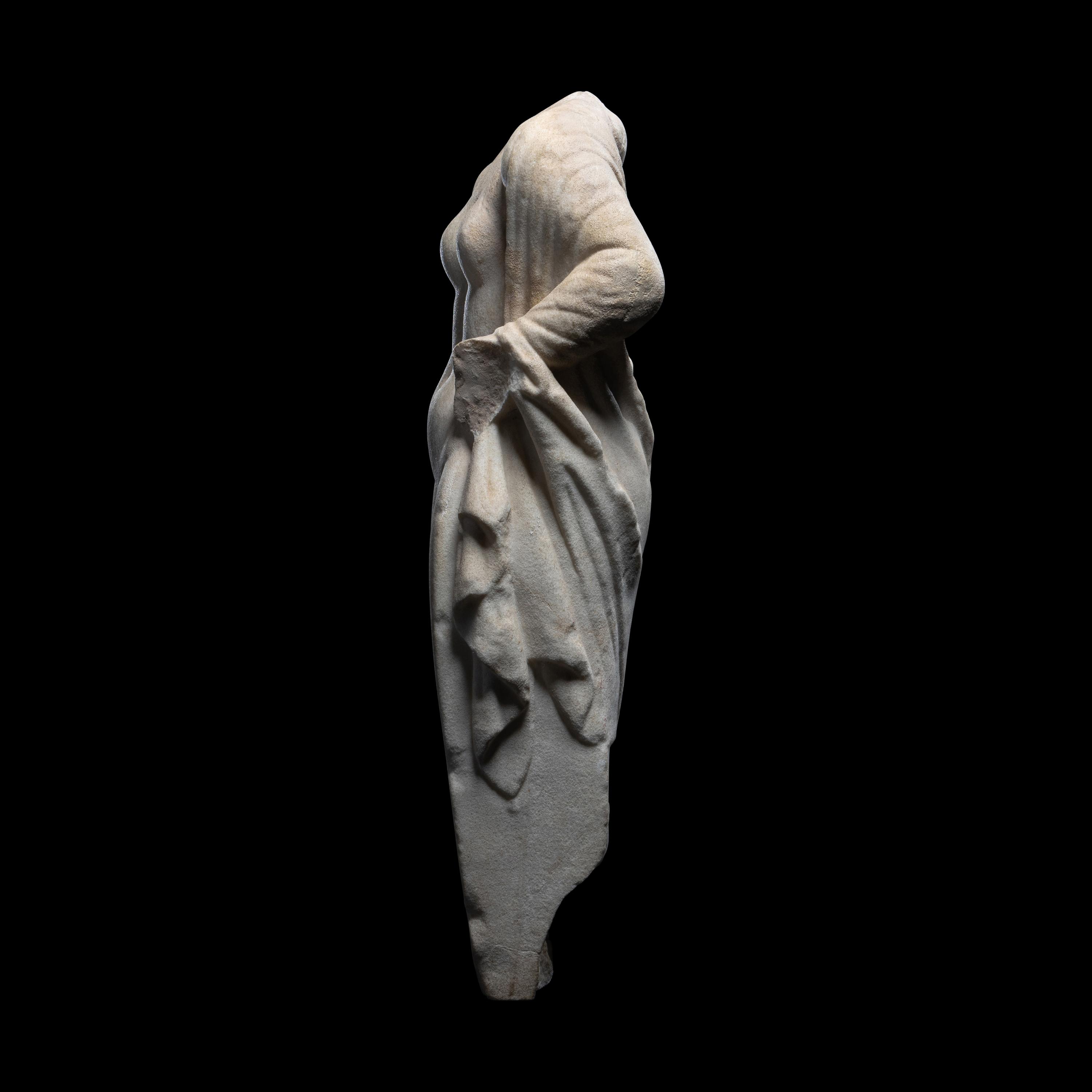 A Roman Marble Herm of Hermaphroditus