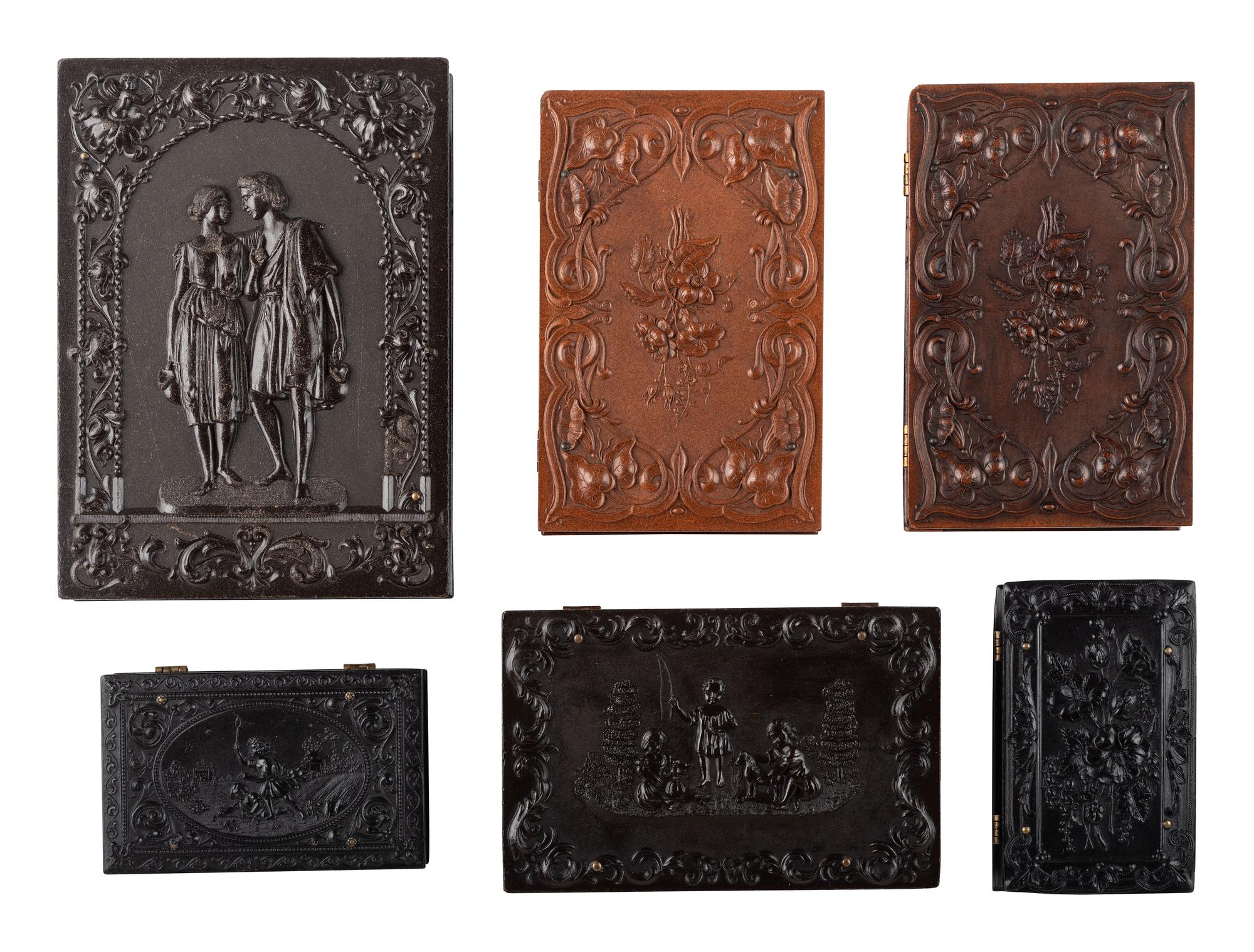 [EARLY PHOTOGRAPHY]. 6 double Union cases, incl. Two Lovers Going to the Well .