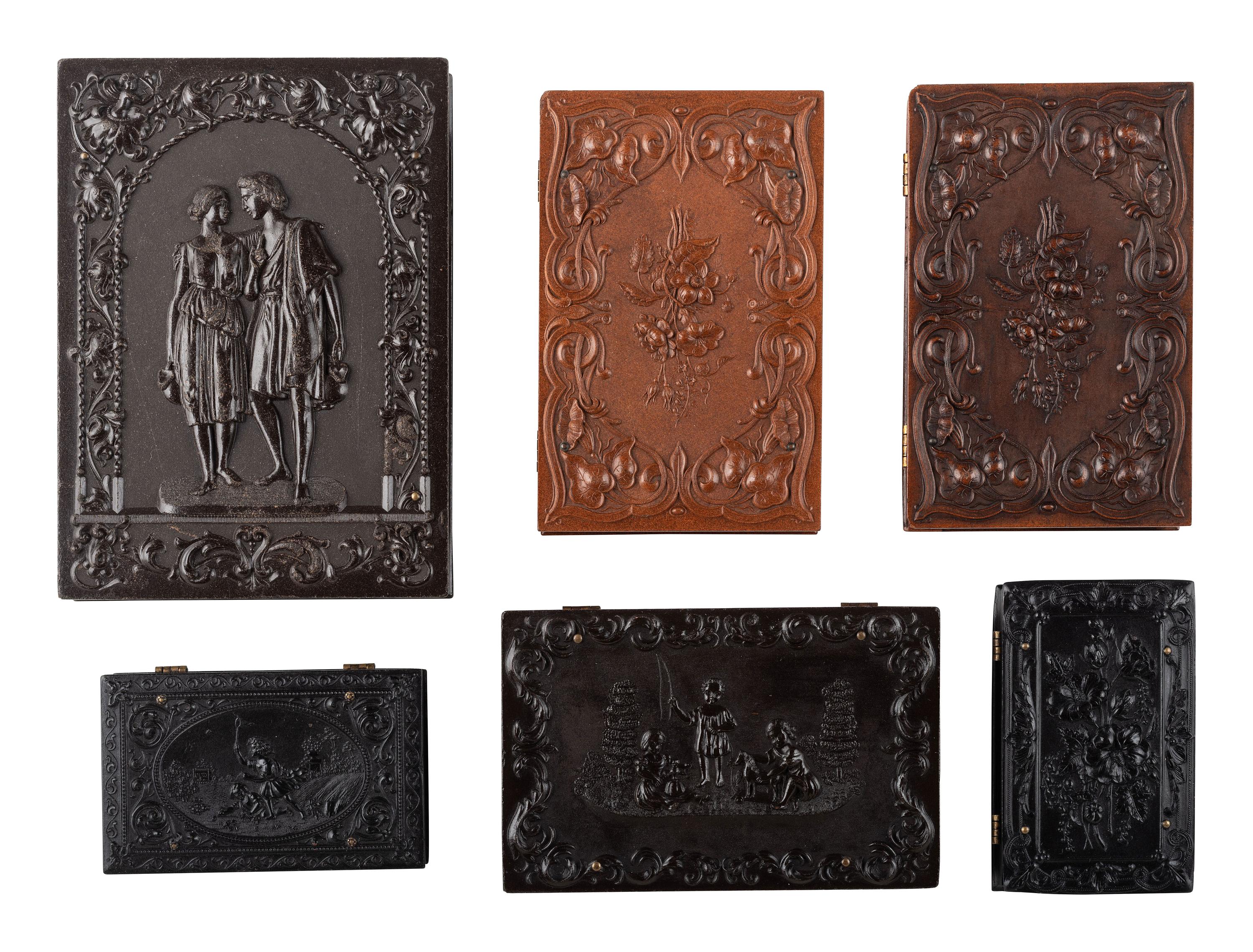 [EARLY PHOTOGRAPHY]. 6 double Union cases, incl. Two Lovers Going to the Well .