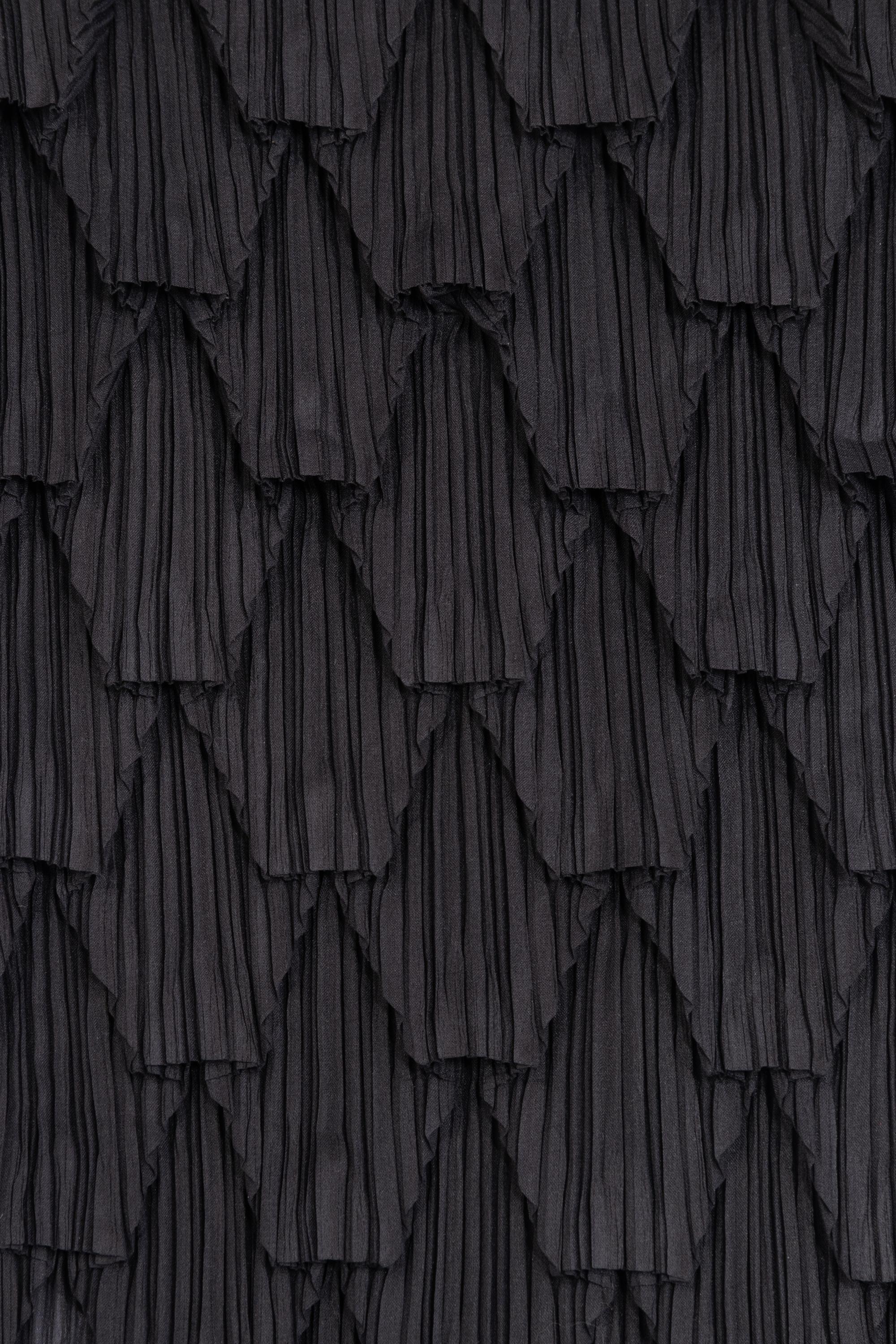 Issey Miyake Black Pleated Top, 1997