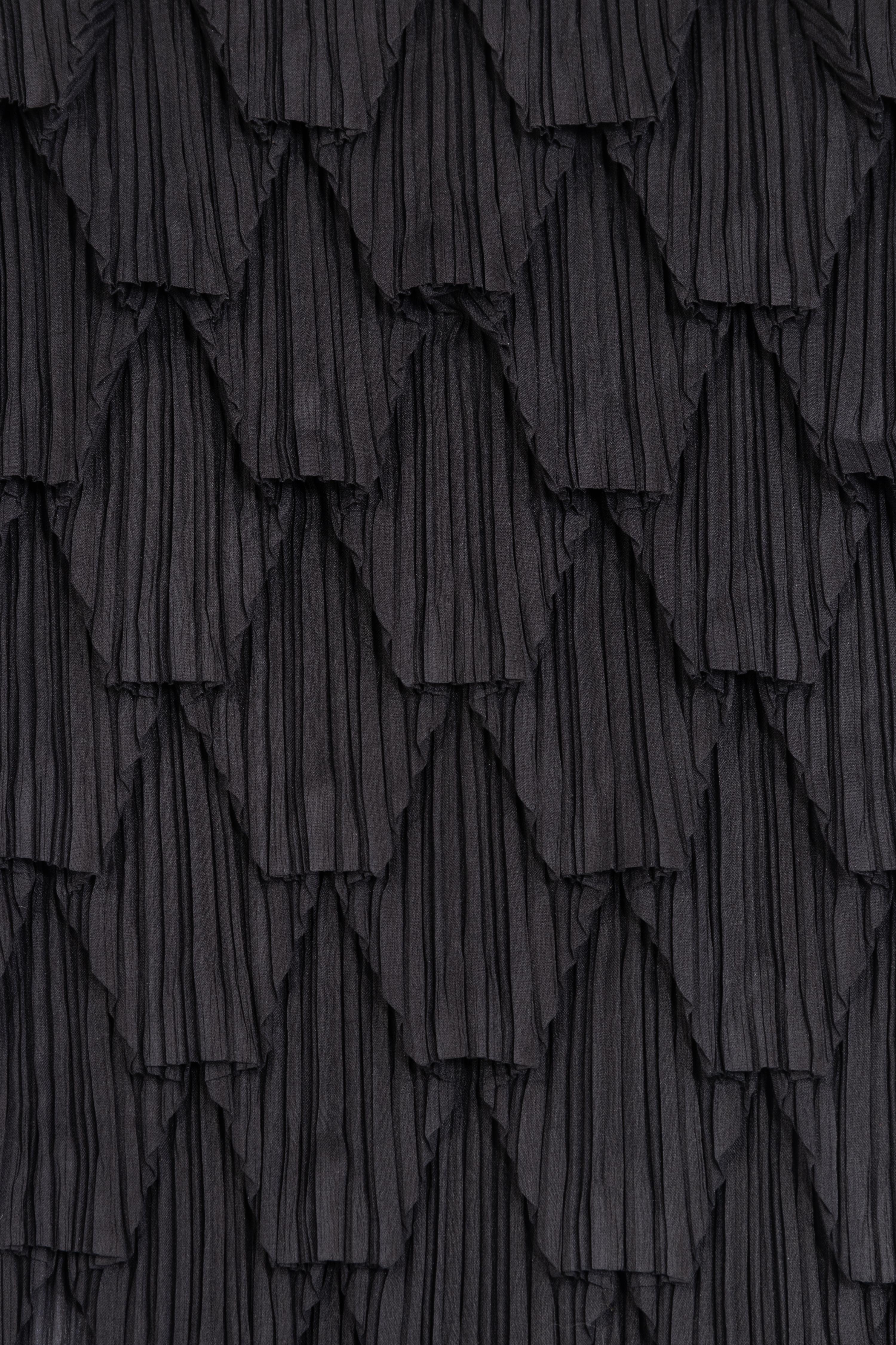 Issey Miyake Black Pleated Top, 1997